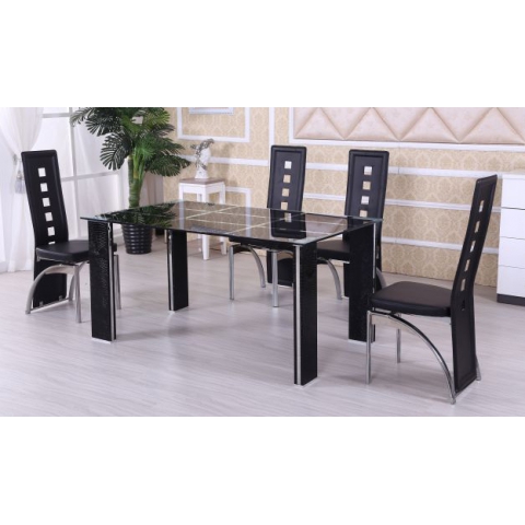 勝芳餐桌批發 玻璃餐桌 玻璃餐臺 小戶型餐桌 鋼化玻璃餐桌 時尚簡約 餐廳家具 六泰家具