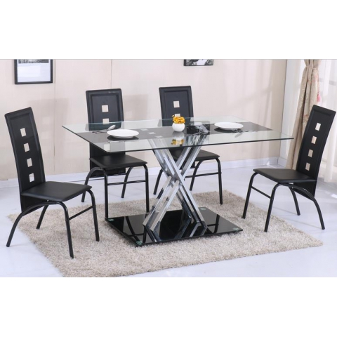 勝芳餐桌批發 玻璃餐桌 玻璃餐臺 小戶型餐桌 鋼化玻璃餐桌 時尚簡約 餐廳家具 六泰家具