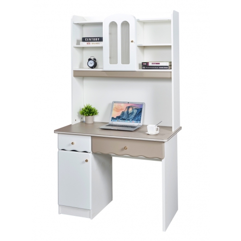 勝芳電腦桌批發 書桌書架組合 一體桌 現代簡約家用學生電腦臺式桌 臥室書柜 寫字桌子 寫字桌 寫字臺 帶抽屜電腦桌 臥室家具 兄弟家具