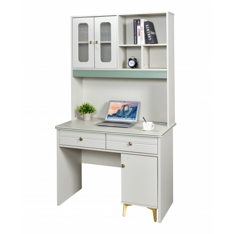 勝芳電腦桌批發 書桌書架組合 一體桌 現代簡約家用學生電腦臺式桌 臥室書柜 寫字桌子 寫字桌 寫字臺 帶抽屜電腦桌 臥室家具 兄弟家具
