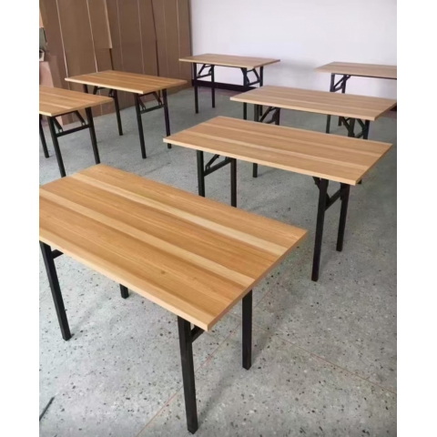 勝芳折疊桌批發(fā) 快餐桌 食堂桌 鋼木餐桌 長條桌 長方形餐桌 紅生家具