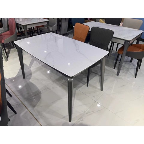 勝芳餐桌批發 理石餐桌 長條桌 抽拉臺 歐式餐桌 歐式餐臺 簡約餐桌 小戶型巖板餐桌 理石餐桌椅組合 巖板餐臺 歐式家具 隆派桌椅