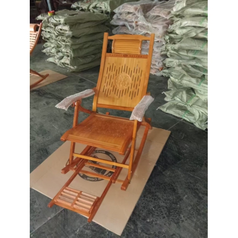 勝芳竹躺椅 折疊  搖搖椅 家用竹椅 午休 涼椅 懶人椅 老人陽臺椅 休閑逍遙藤搖椅   中正陽家具