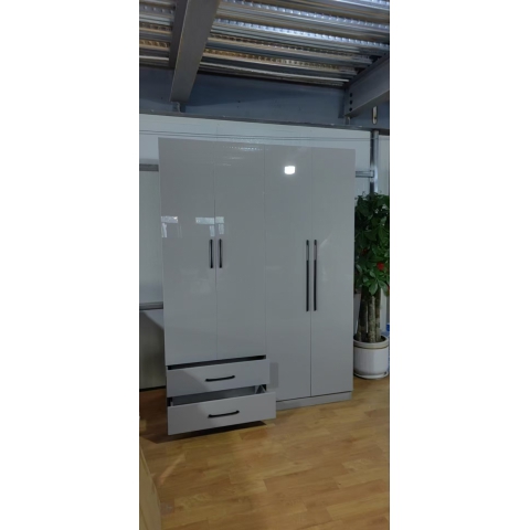 勝芳家具批發衣柜 高光板衣柜 木質衣柜 兩開門衣柜 板式衣柜 時尚衣柜 現代簡約衣柜 臥室家具永興家具