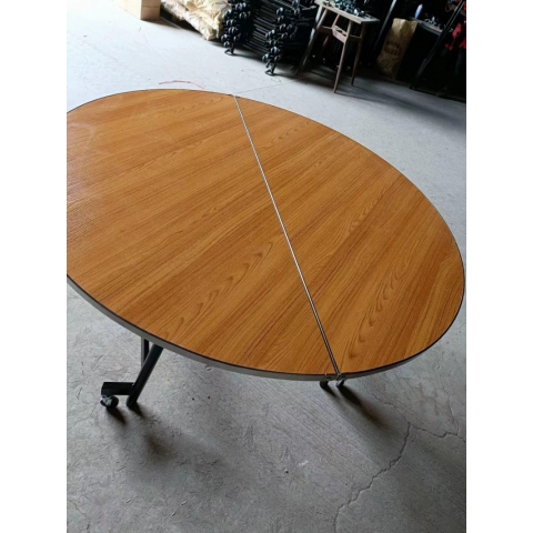 勝芳大圓桌 折疊桌批發 家用折疊大圓桌 腳輪桌 簡易餐桌 飯店餐桌 圓桌 酒店桌 可移動餐桌 餐廳家具 飯店家具 軍龍家具