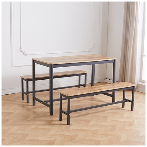 勝芳桌椅批發 不銹鋼食堂餐桌椅組合 鋼木桌椅 鋼木餐桌椅子 小吃店快餐桌戶外連體桌椅 長條桌椅 泰瑞家具