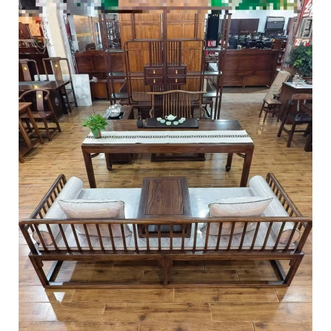 香河實木大床 羅漢床 老榆木羅漢床 廣東生產香河倉庫現貨直發 香河潤澤家具