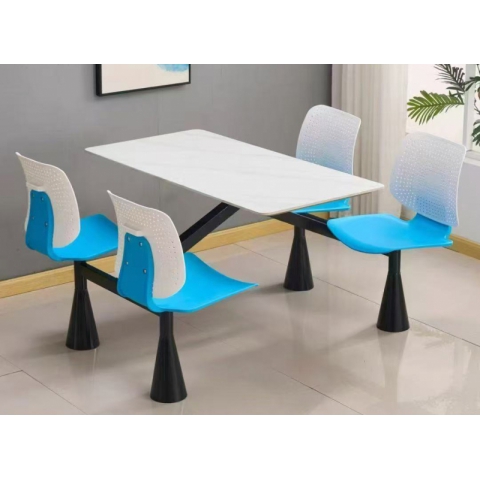 勝芳快餐桌椅 學校餐廳 鋼木餐桌椅 連體桌椅  食堂餐桌 飯店餐桌 企業單位餐廳 鋼木家具 酒店家具 餐廳家具 中慶德家具