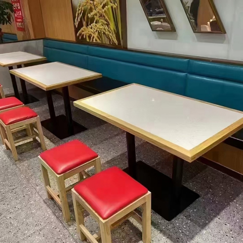 勝芳餐桌批發 巖板桌 快餐桌 酒/店長條桌 酒店桌 酒店家具 安鑫家具
