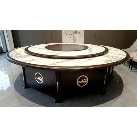 勝芳餐桌椅 酒店桌 圓桌 轉盤桌 實木旋轉大餐臺 桌面 桌架 實木餐桌椅 實木餐臺椅 中式餐桌椅 實木餐桌椅組合批發 木質家具 餐廳家具中式家具 雙全實木家具