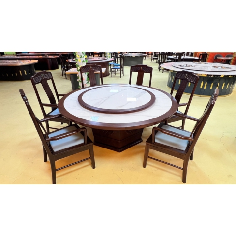實木內嵌圓桌 勝芳酒店家具批發 飯店桌椅 實木家具 餐桌餐椅 實木餐椅 酒店圓桌 實木大餐臺 包廂餐桌椅 實木圓桌