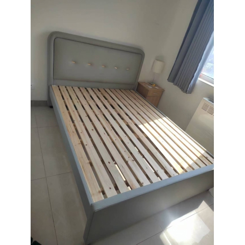 1.5米實木床 勝芳床鋪批發 雙人床 實木床 木質雙人床 雙人板床 臥室家具 金利源家具