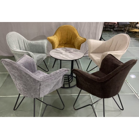 勝芳休閑輕奢桌椅批發 卡座 咖啡桌椅 網紅桌椅 酒店家具 軟包椅 休閑椅 接待桌椅 鈦金桌椅 北歐鈦金桌椅 岳明達家具