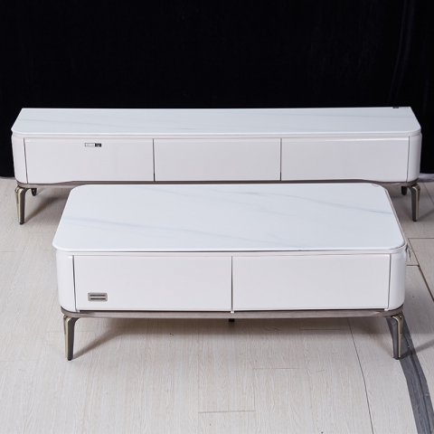 勝芳茶幾電視柜組合批發 茶幾電視柜 巖板茶幾 客廳茶幾 板式茶幾 理石茶幾 金龍家具（金龍家具）