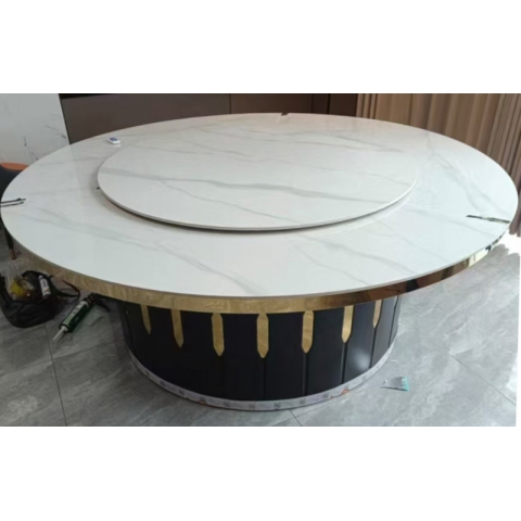 勝芳巖板大圓桌批發(fā) 酒店桌椅 酒店電動(dòng)餐桌 巖板餐桌 火鍋?zhàn)? 手動(dòng)大圓桌 酒店圓桌 飯店餐桌椅 轉(zhuǎn)盤桌  餐桌 全程酒店家具