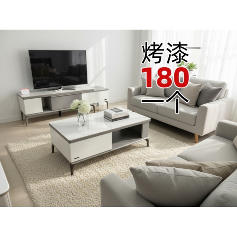 勝芳茶幾促銷特價搶購廠家直銷電視柜批發 板式茶幾電視柜 時尚幾組合北歐 巖板北歐輕奢電視柜茶幾組合客廳家用茶幾簡約現代方形桌子茶桌小戶型新雨林家具