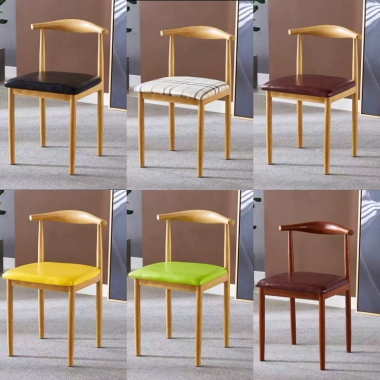 勝芳快餐椅批發(fā) 牛角椅 主題餐椅 鋼木餐椅 鋼木餐桌椅 酒店椅 茂辰家具