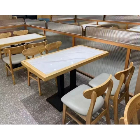 勝芳餐桌批發(fā) 鋼木桌子 快餐桌 酒店桌 巖板桌 桌 鋼木餐桌 茂辰家具