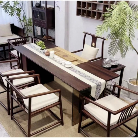 大板桌 實木餐桌 實木茶桌批發 實木茶臺 茶道桌 大板茶臺 大板辦公桌 胡桃木大板桌 書桌 廣東生產香河倉庫現貨直發 香河潤澤家具