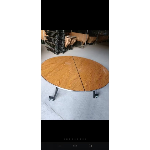 勝芳大圓桌 折疊桌批發 家用折疊大圓桌 腳輪桌 簡易餐桌 飯店餐桌 圓桌 酒店桌 可移動餐桌 餐廳家具 飯店家具 軍龍家具