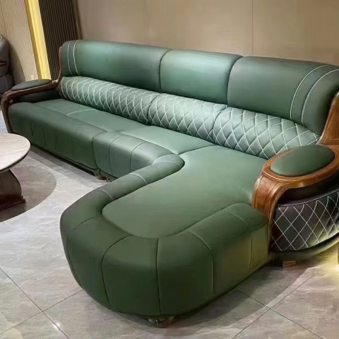 香河實木沙發 烏金木加超纖皮和牛皮面料高檔沙發 烏金木新中式沙發組合 烏金木沙發組合 廣東生產香河倉庫現貨直發 香河潤澤家具