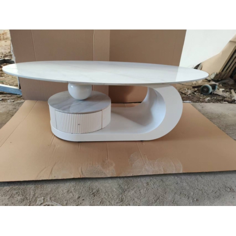 勝芳茶幾批發 巖板茶幾 客廳家用 小戶型 新款 輕奢 高級感 橢圓形 現代簡約 茶幾桌 強大家具